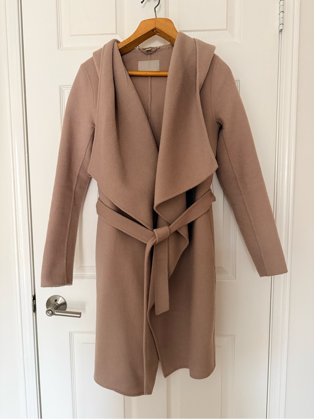 Soia & Kyo Rose Quartz Samia Double Face Belted Wool Coat XS